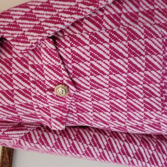 Pink and white bomber style jacket - Picture 2 of 11